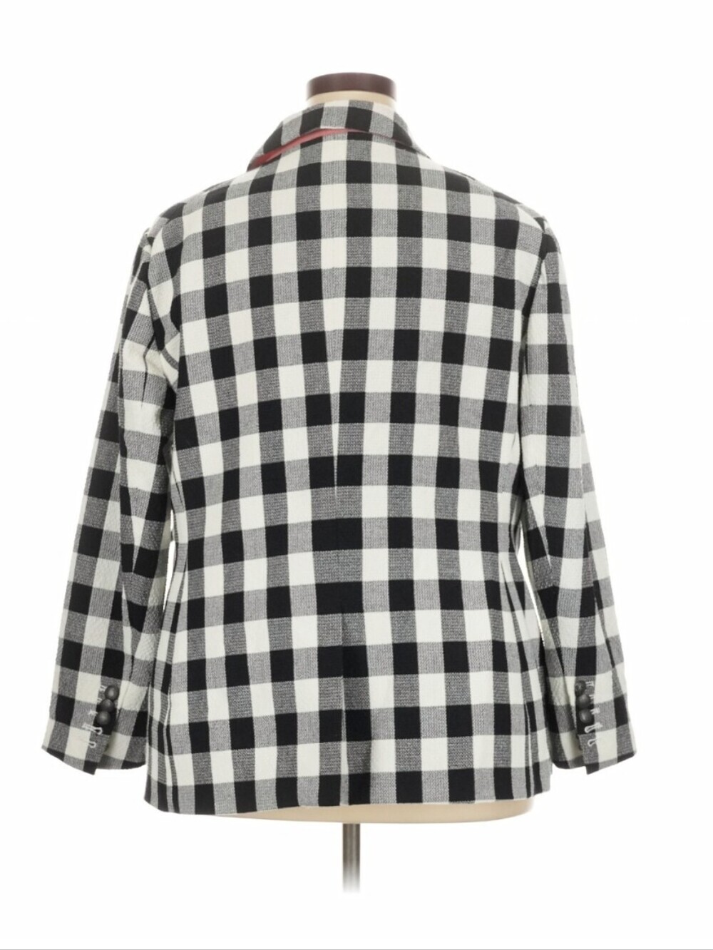 Court & Rowe Black White Gingham Double Breasted Blazer Jacket 20W Plus Size - Picture 5 of 11
